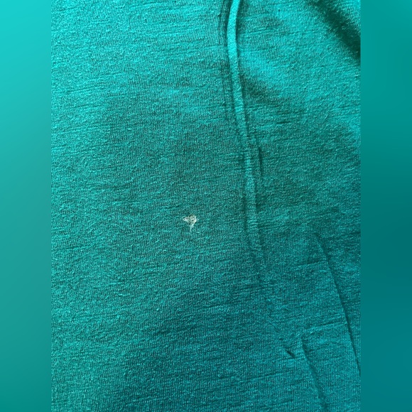 Merona V Neck Short Sleeve 100% Cotton Aqua Size XXL - Picture 2 of 8